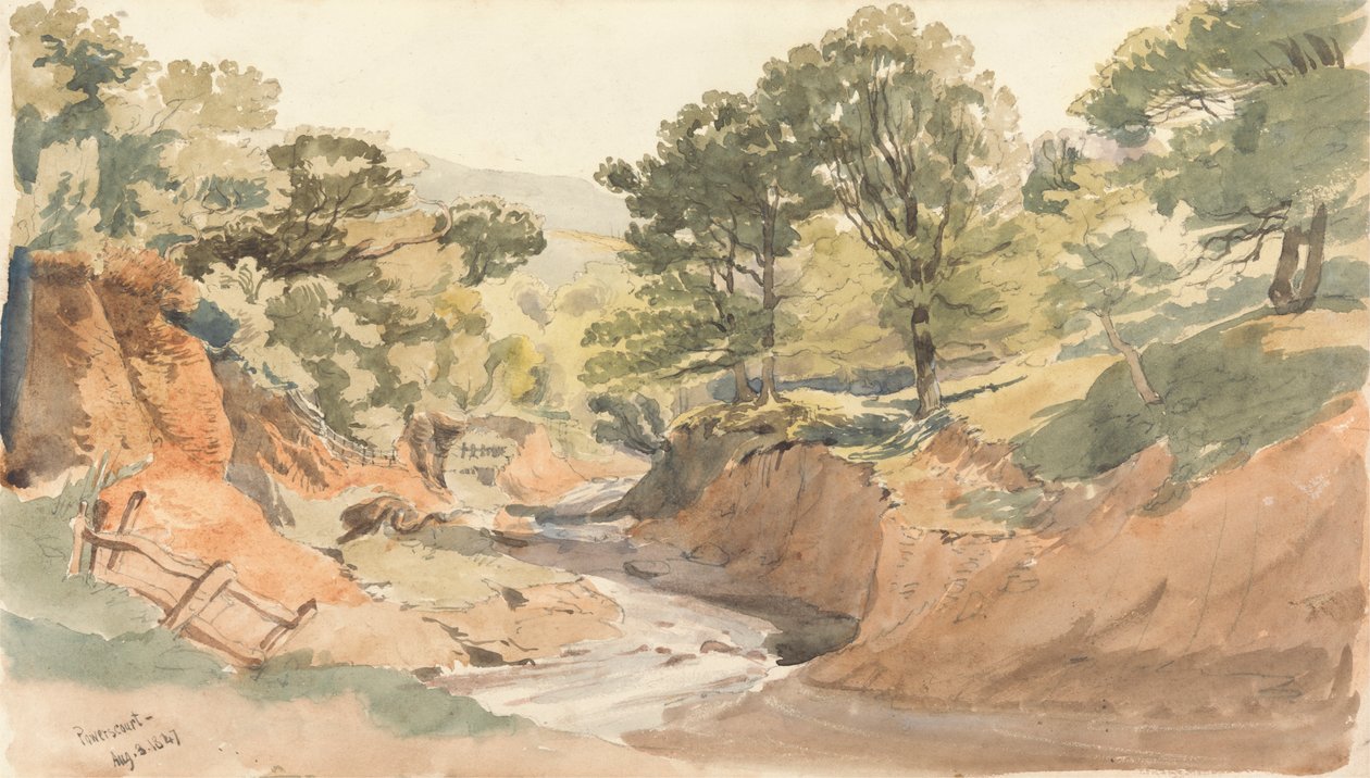Landskapsvy på Powerscourt av Thomas Creswick