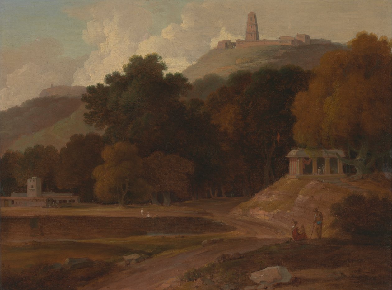 Kuperat landskap i Indien av Thomas Daniell