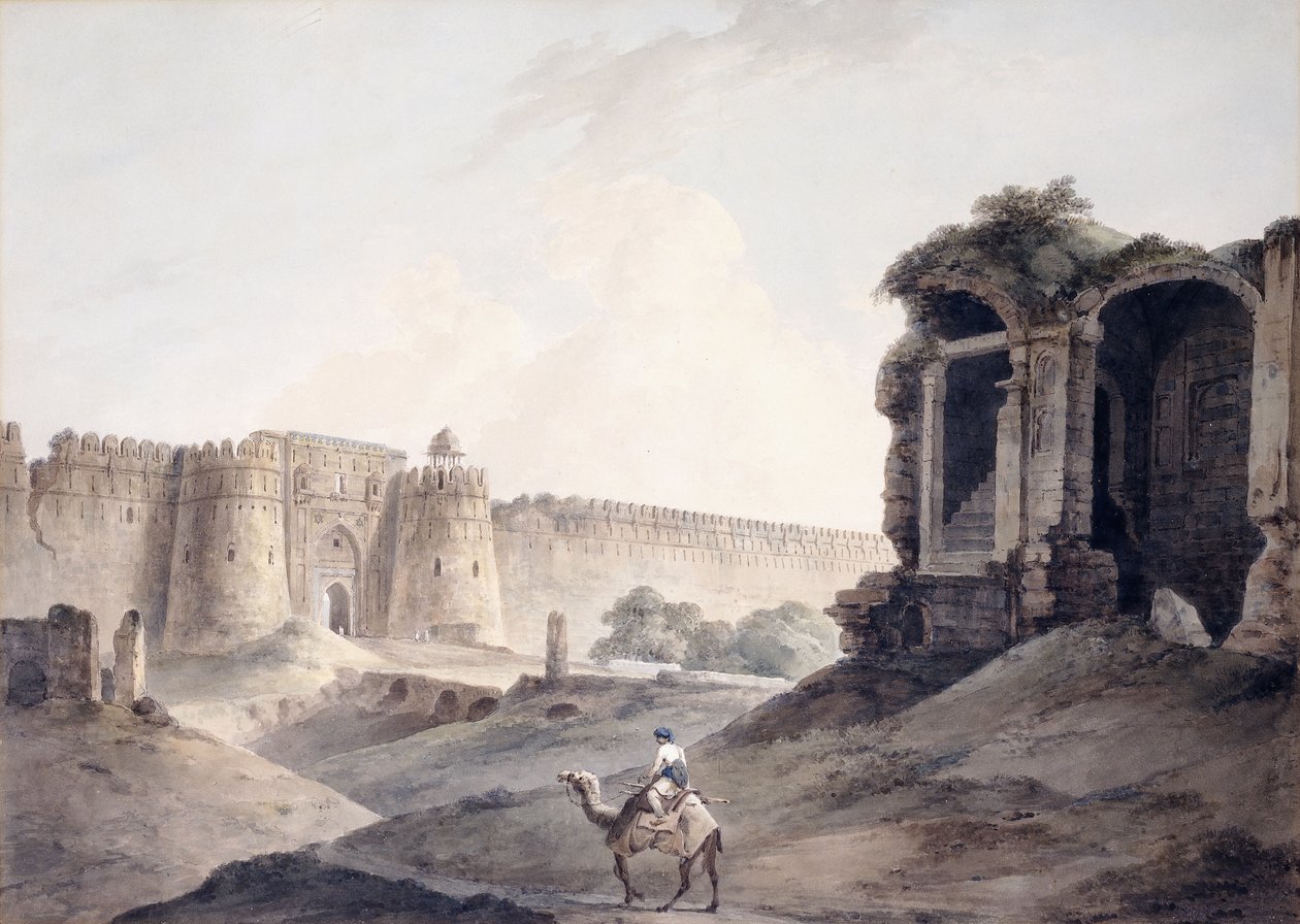Purana Qila, Delhi, av Thomas Daniell