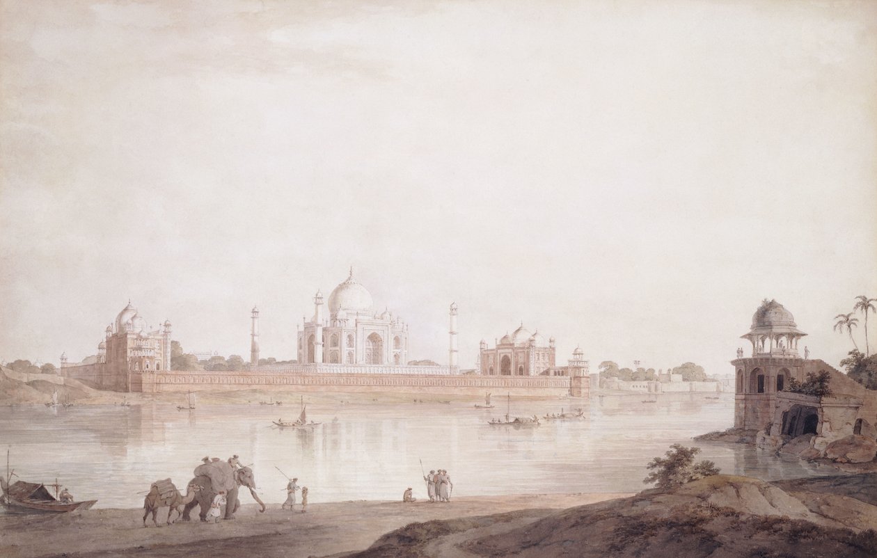 Taj Mahal, Agra, Uttar Pradesh, 1789 av Thomas Daniell