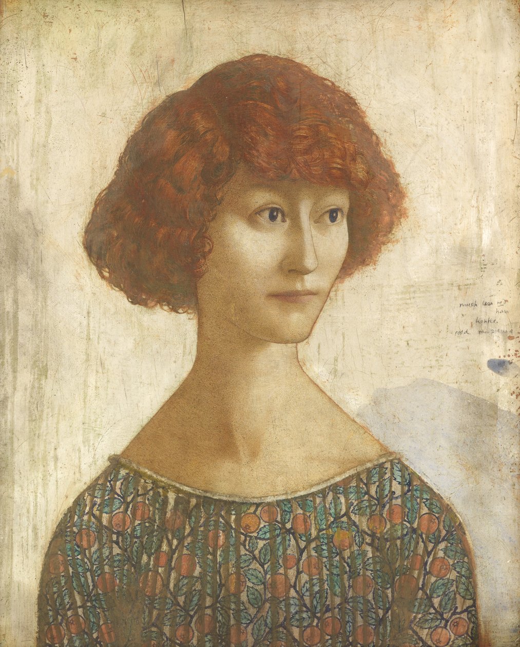 Donna Cristina (tempera  blyerts på pannå) av Thomas Derrick