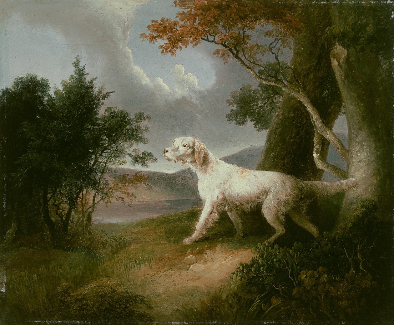 Landskap med hund, 1832. av Thomas Doughty