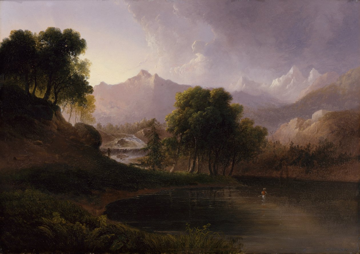 Landskap med bäck och berg, 1833. av Thomas Doughty