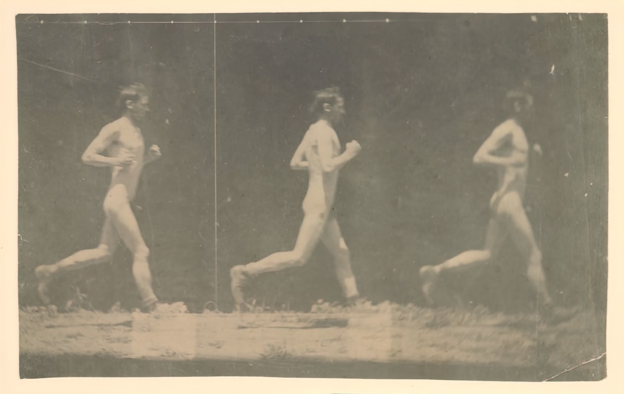 Marey Wheel-fotografier av oidentifierad modell, 1884. av Thomas Eakins