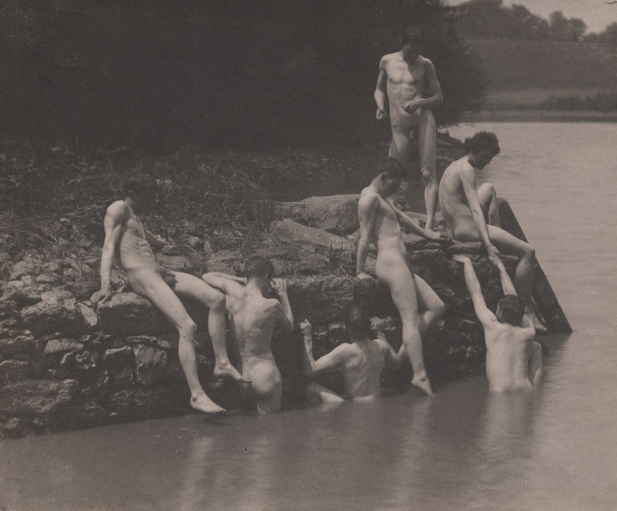 Studie för "Simning" av Thomas Eakins