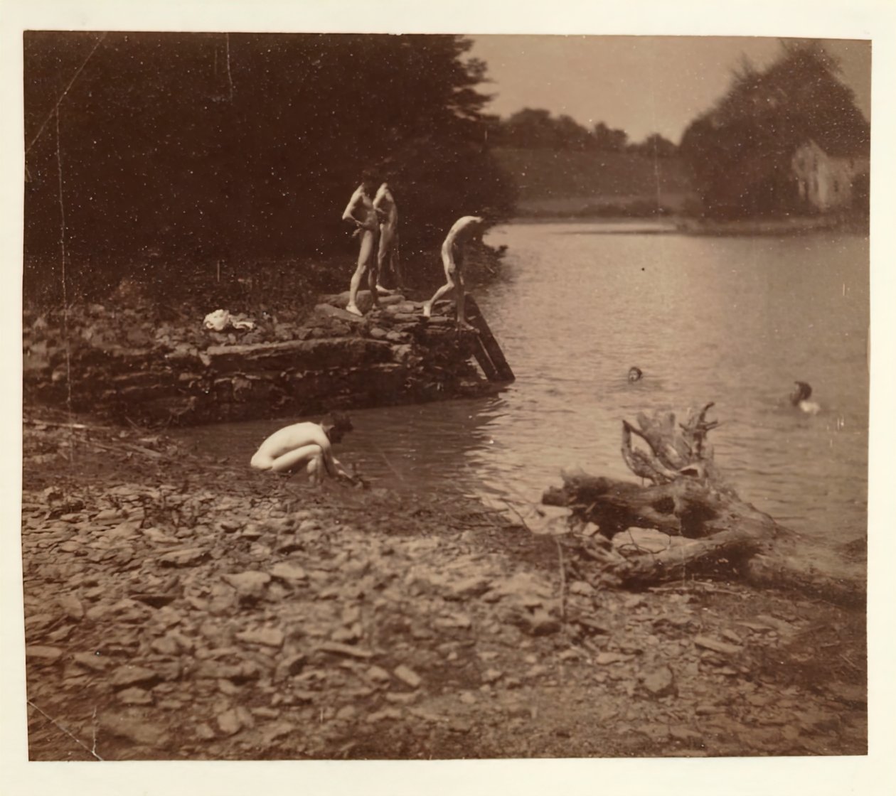 Studie för simning, 1883. av Thomas Eakins