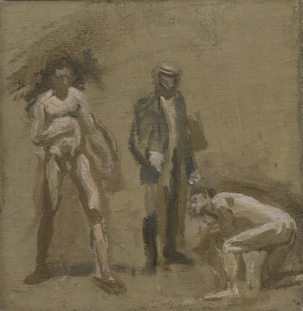 Att ta greven, studie, 1898 av Thomas Eakins