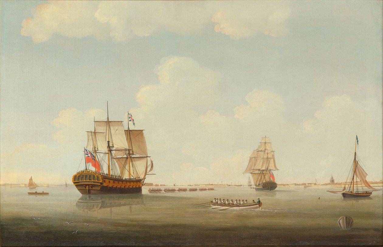 HMS Woolwich under bogsering av Thomas Elliott