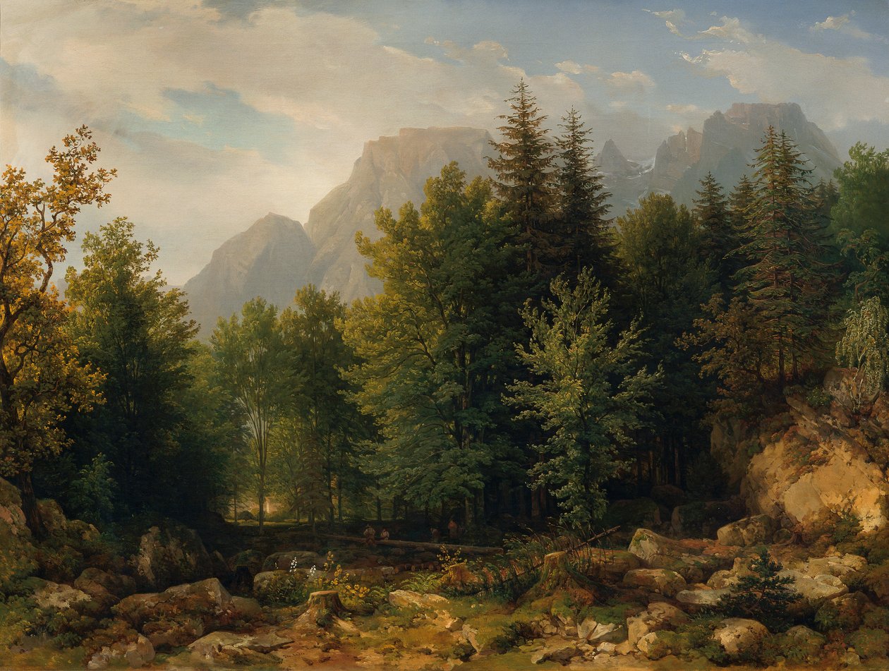 Skogslandskap i de höga bergen av Thomas Ender