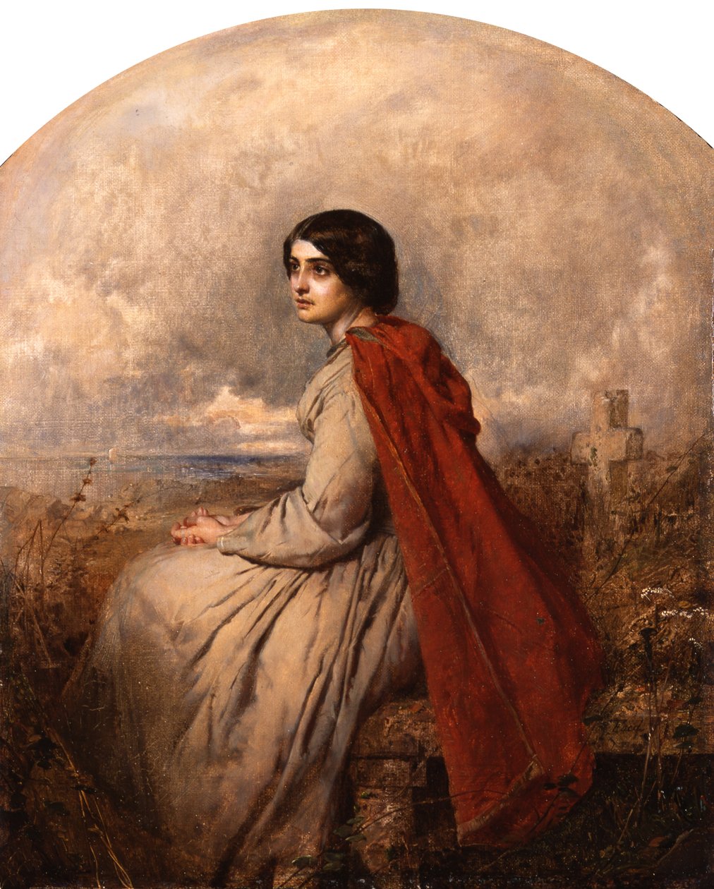 Evangeline (olja på duk) av Thomas Faed