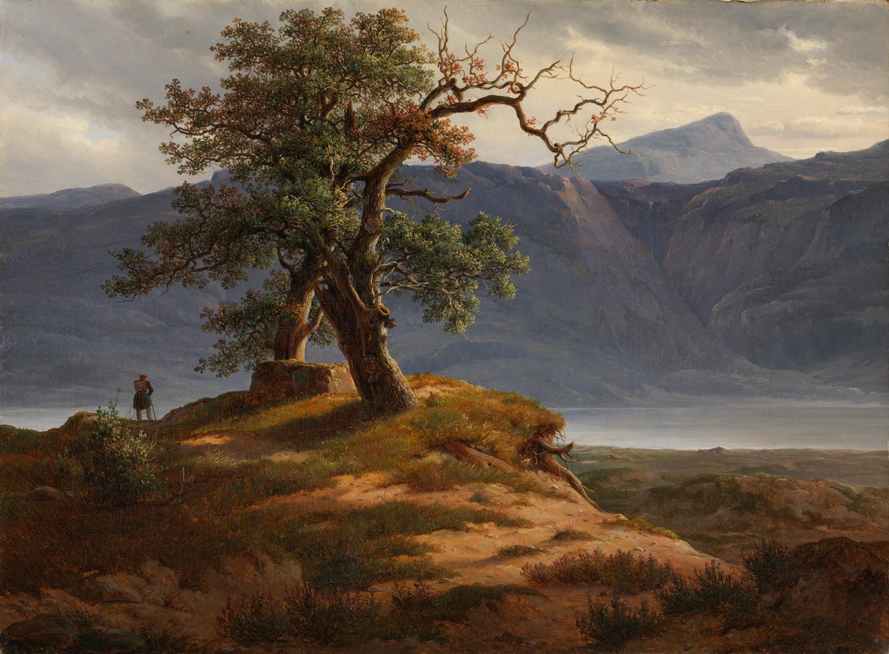 Landskap med vandringsmann av Thomas Fearnley