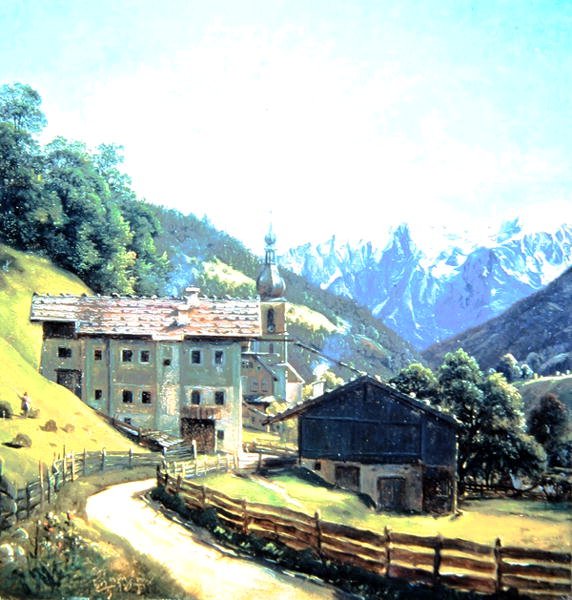 Ramsau (olja på papper) av Thomas Fearnley