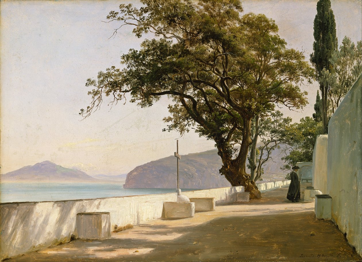 Terrass med ek, Sorrento av Thomas Fearnley