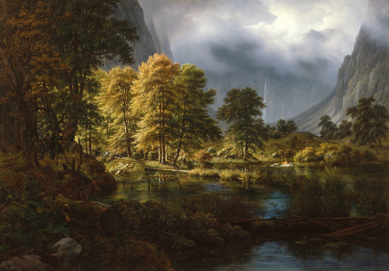 Jakten nära Königssee av Thomas Fearnley