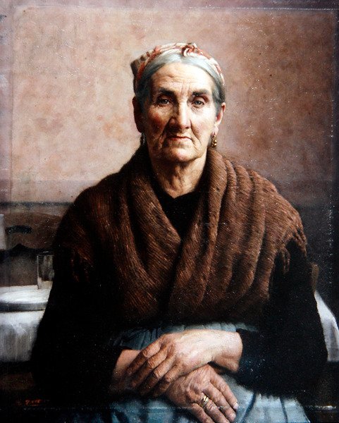 Madame Dafashno (olja på duk) av Thomas Frederick Mason Sheard