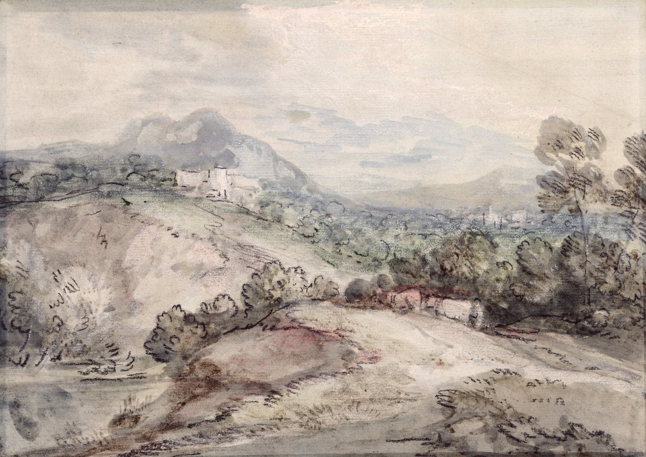 Ett kuperat landskap av Thomas Gainsborough
