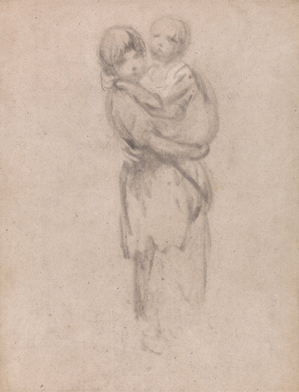 En ung flicka som håller ett barn av Thomas Gainsborough