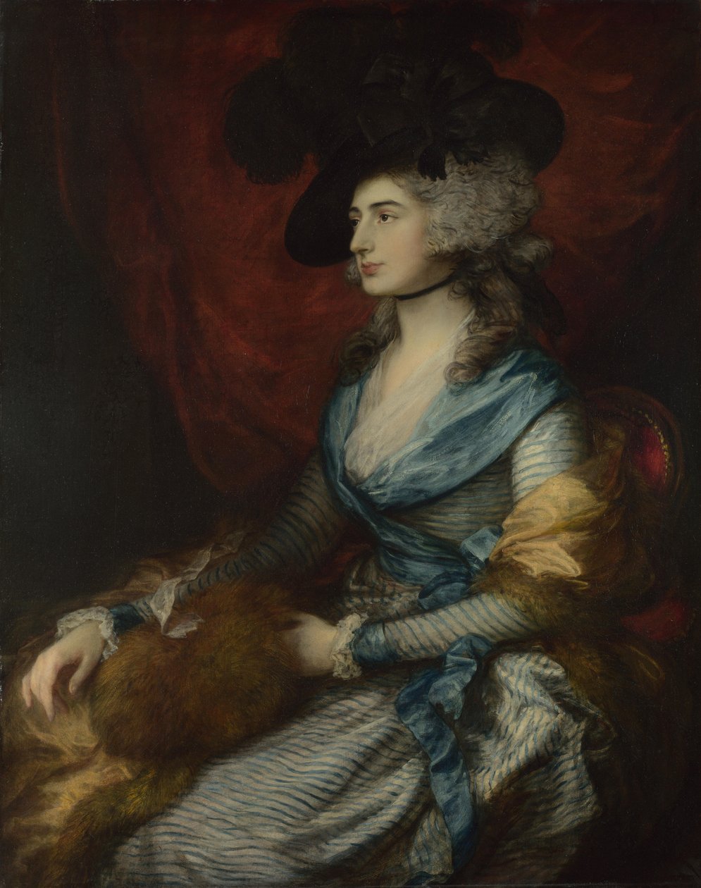 Porträtt av Sarah Siddons, 1785 av Thomas Gainsborough