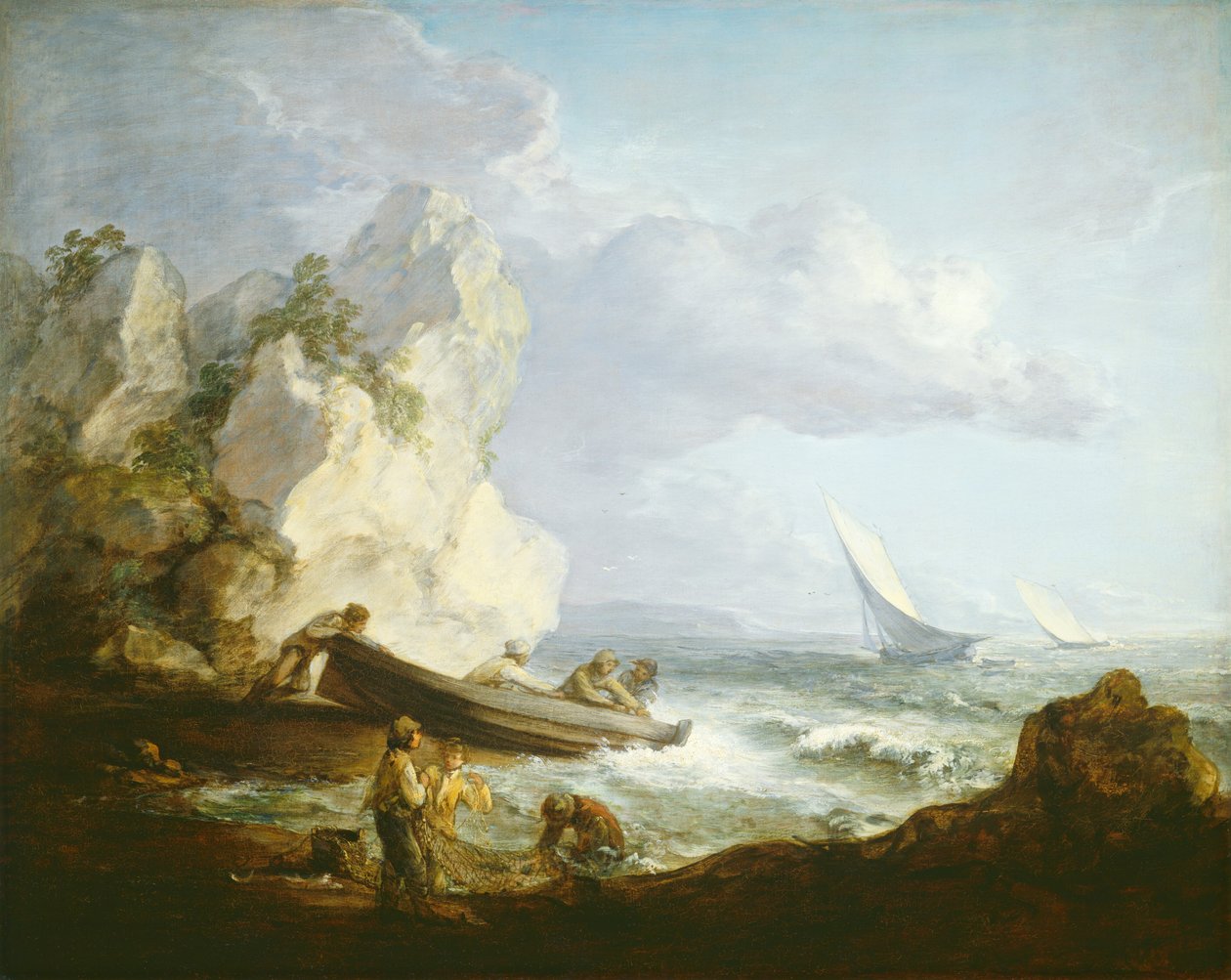 Stranden med fiskare av Thomas Gainsborough