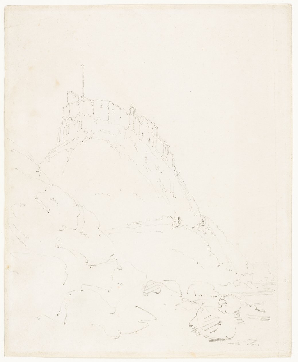 Holy Island Castle, Durham av Thomas Girtin