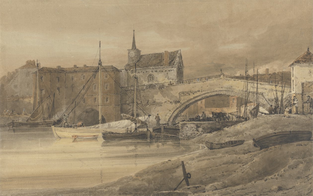 Ouse Bridge, York av Thomas Girtin