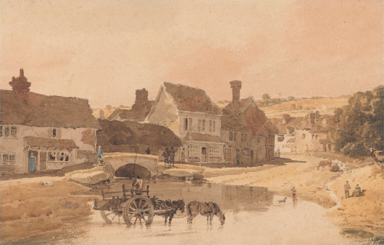 Byn Kirkstall, Yorkshire av Thomas Girtin