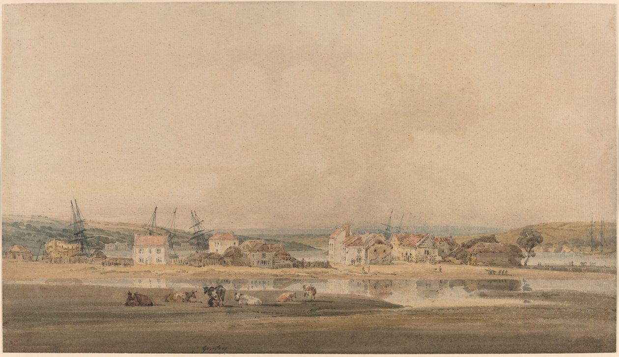 By längs en flodmynning i Devon av Thomas Girtin