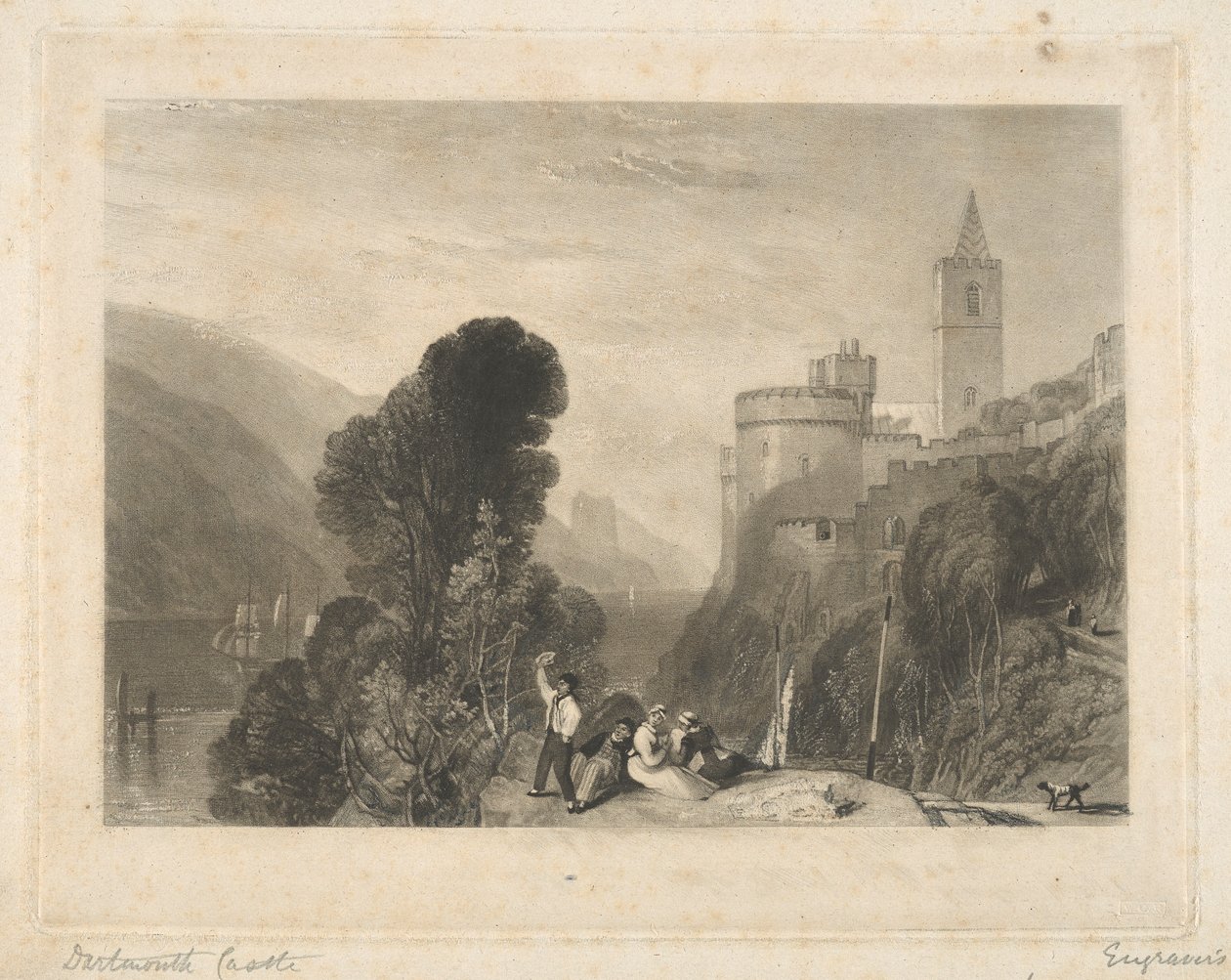 Dartmouth Castle, vid floden Dart av Thomas Goff Lupton