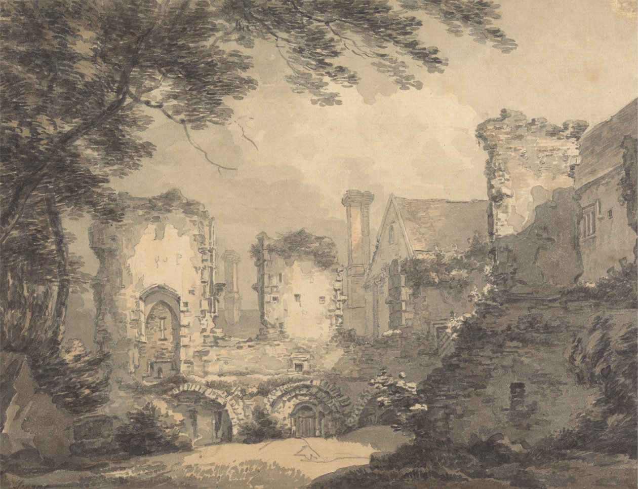 Castle Acre Priory av Thomas Hearne