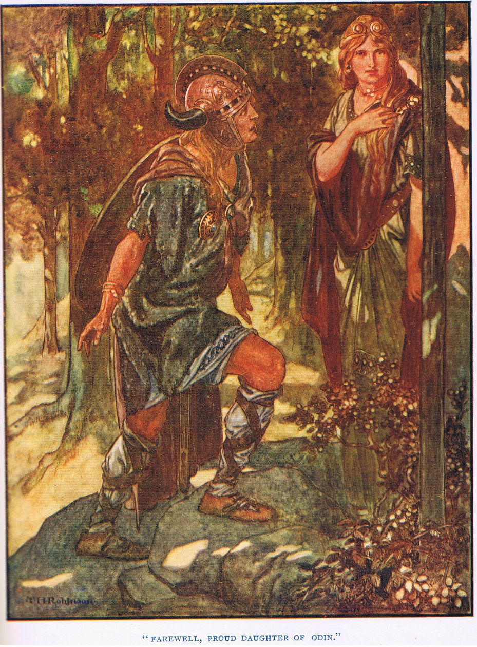 Farväl stolt dotter till Oden (litografi) av Thomas Heath Robinson