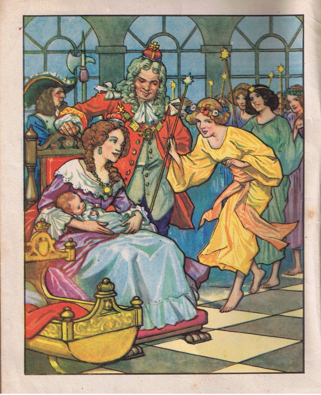 Älvorna och prinsessan (litografi) av Thomas Heath Robinson