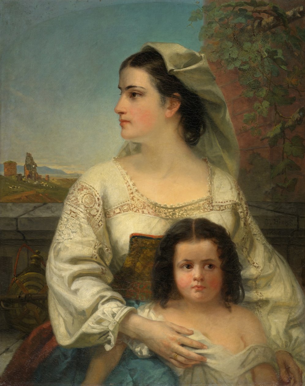 Italiensk mor och barn av Thomas Hicks
