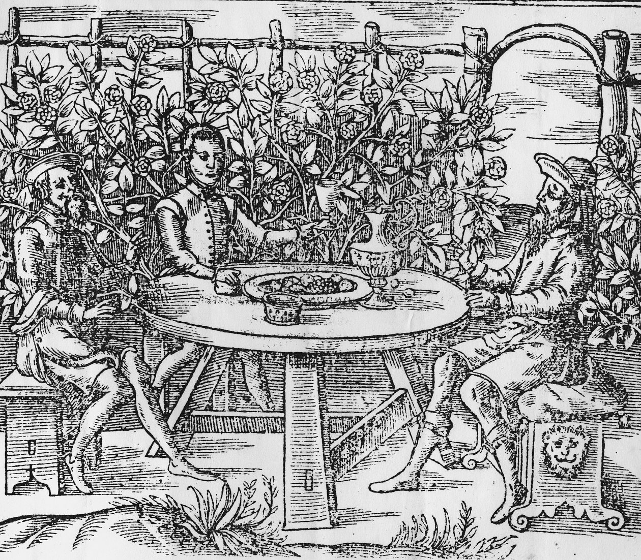 Avkopplande i en berså, 1577 av Thomas Hill