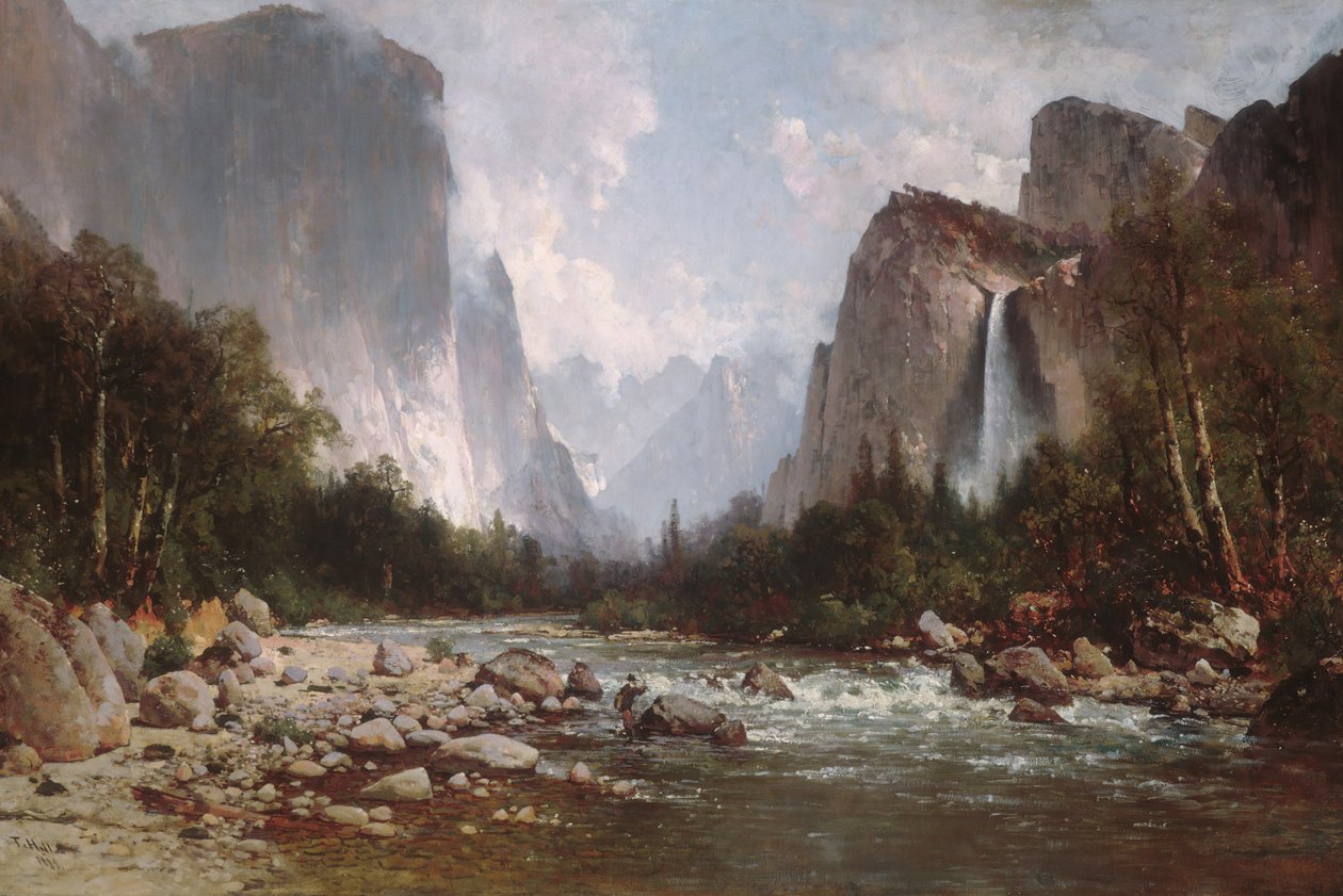 Utsikt över Yosemite Valley, 1885. av Thomas Hill