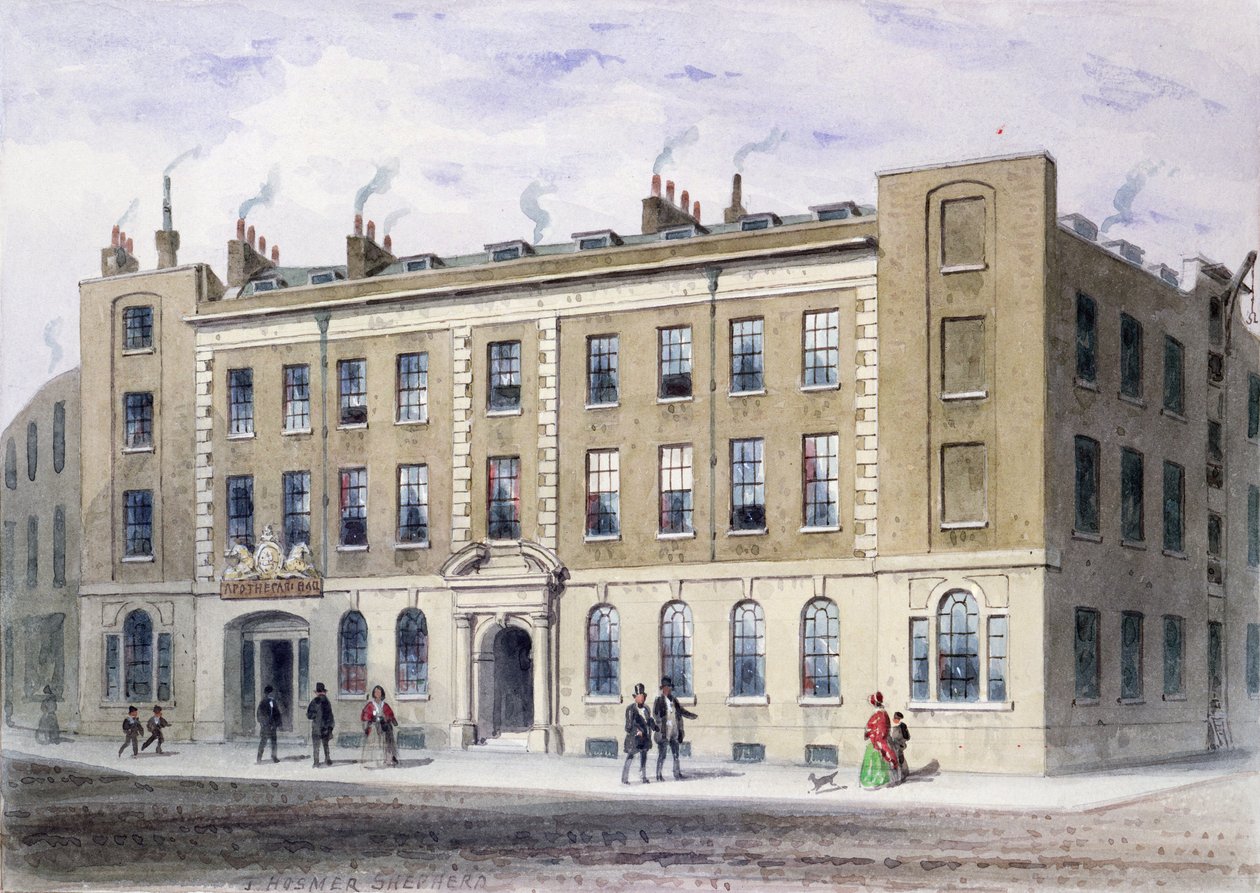 Apothecaries Lane, 1855 (wc på papper) av Thomas Hosmer Shepherd