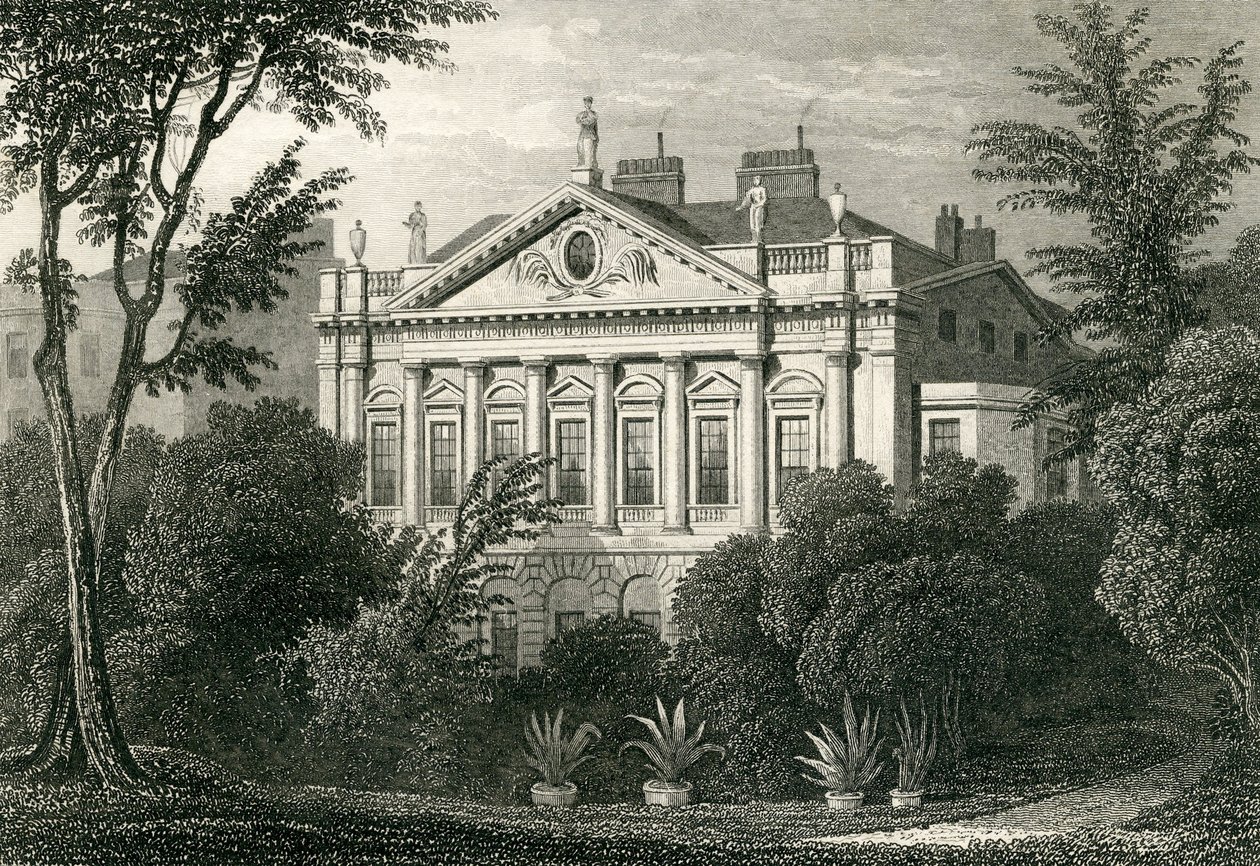Earl Spencers hus, Green Park, 1829 av Thomas Hosmer Shepherd