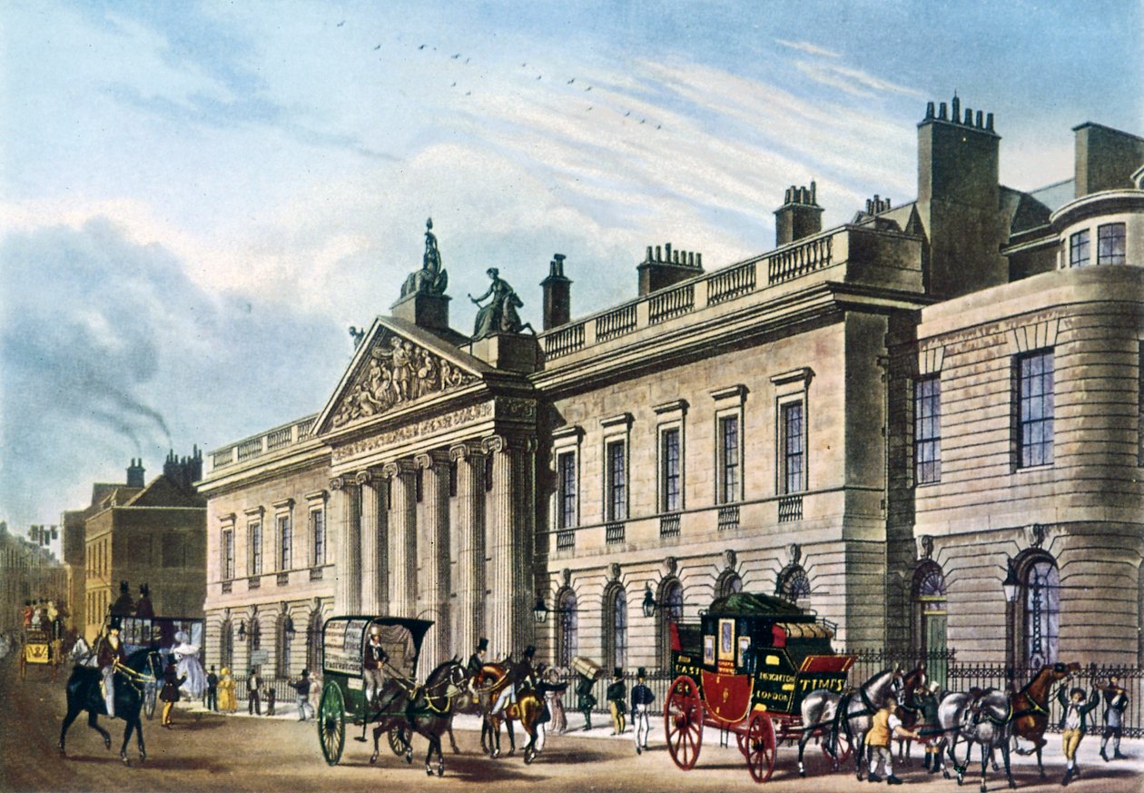 East India House, London, 1817 av Thomas Hosmer Shepherd