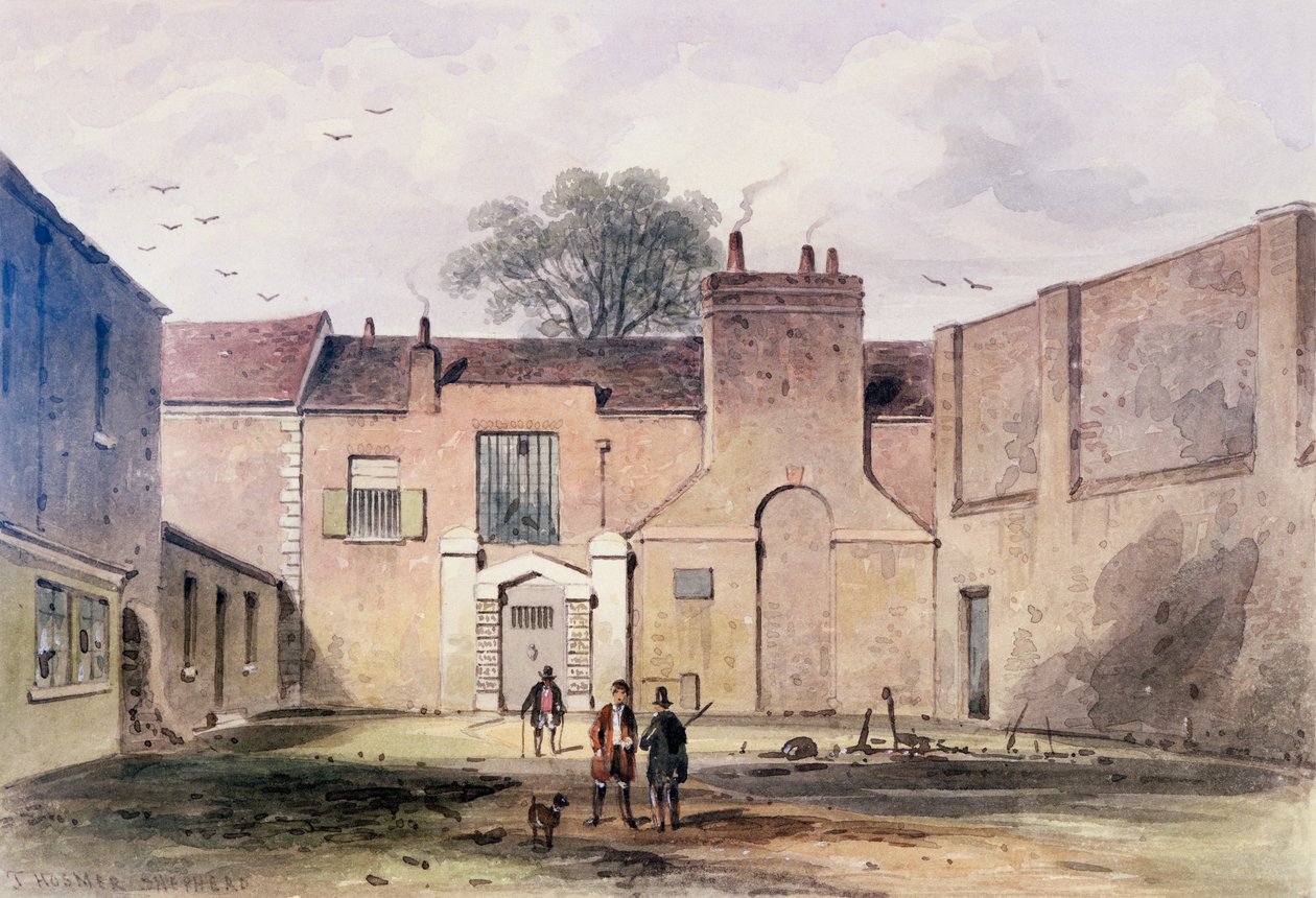 Ingången till Tothill Fields Prison, 1850 av Thomas Hosmer Shepherd