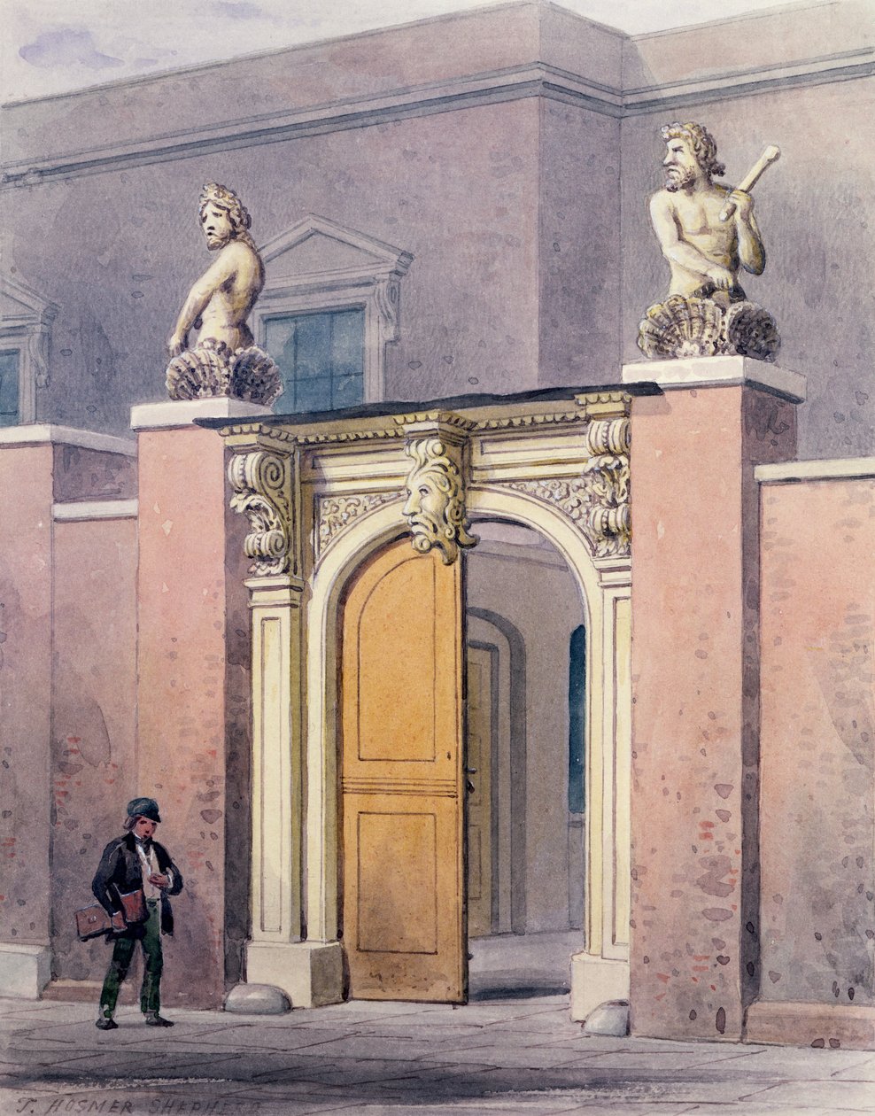 Ingången till snickarhallen, 1854 av Thomas Hosmer Shepherd