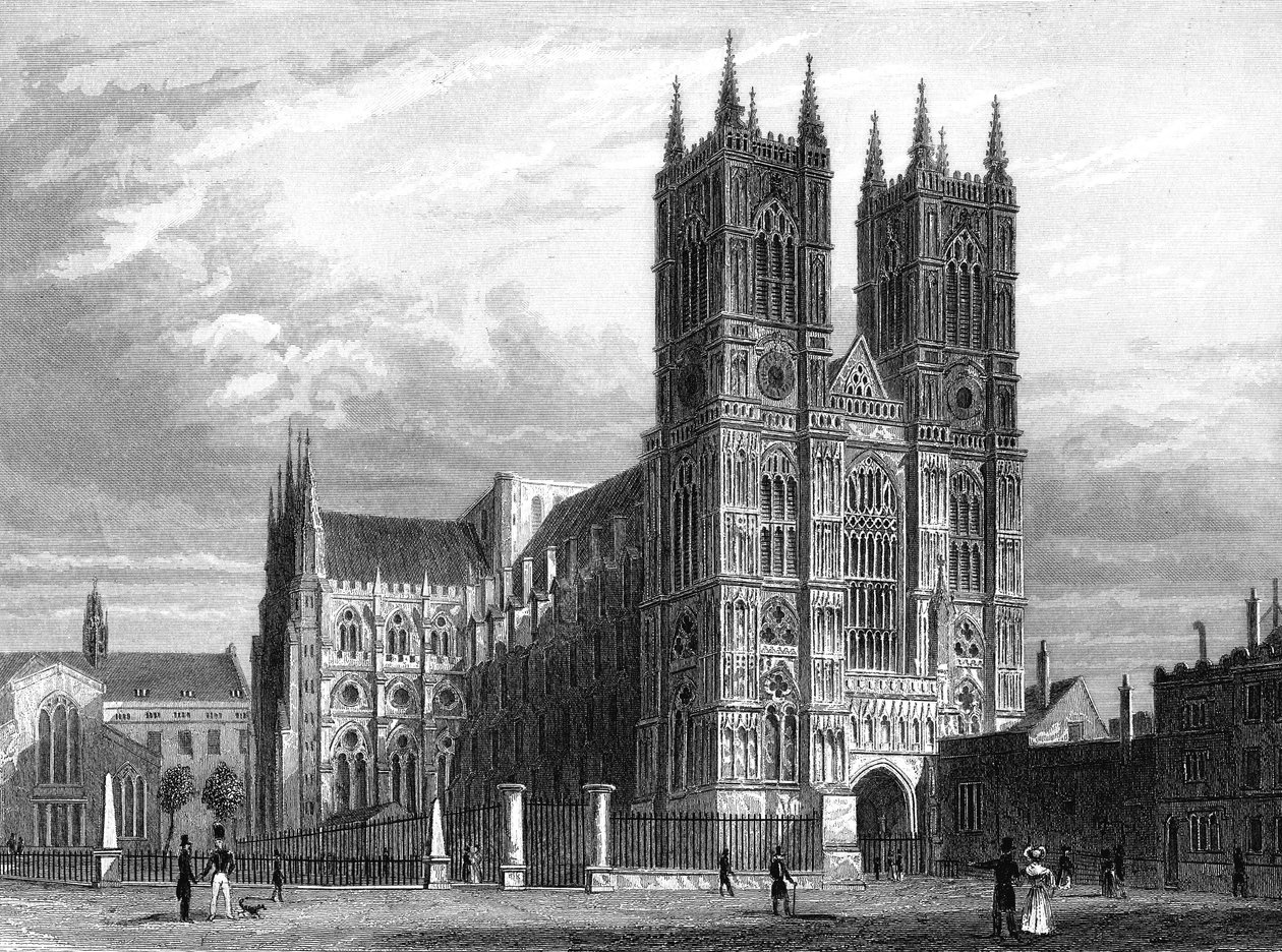 Westminster Cathedral, London 1858 (gravyr) av Thomas Hosmer Shepherd