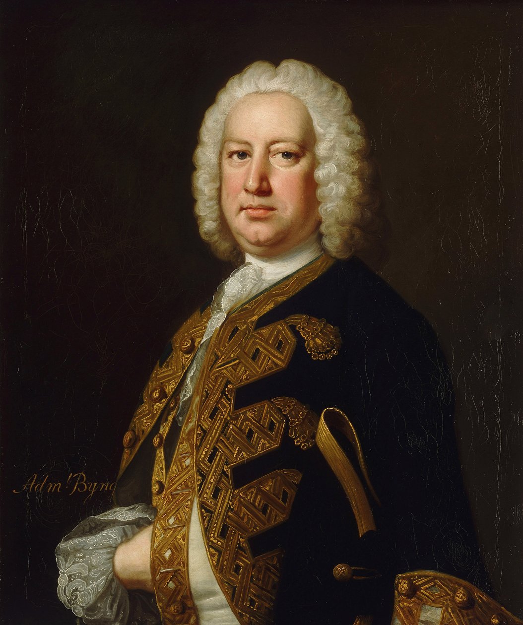 Porträtt av amiral John Byng av Thomas Hudson