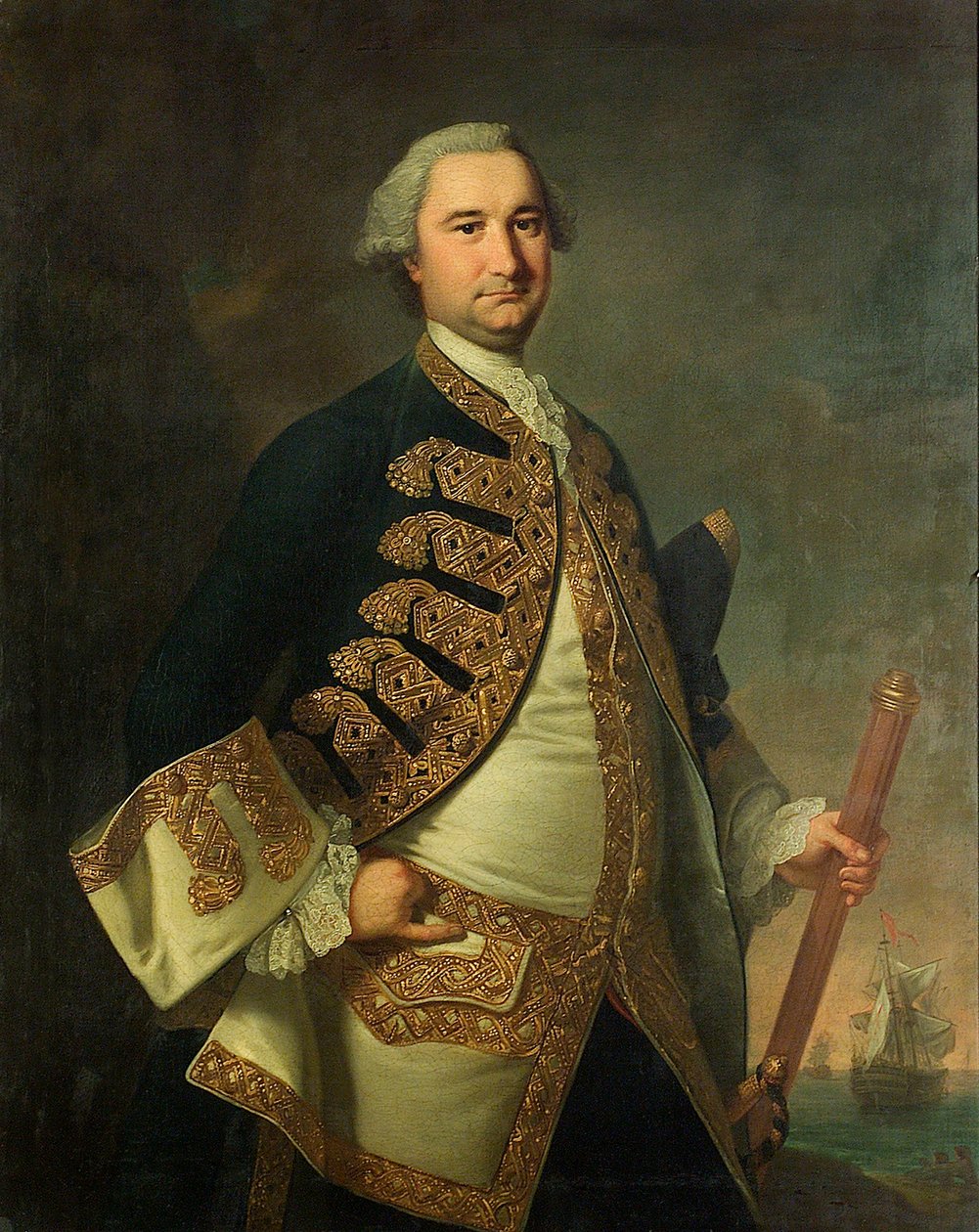 Konteramiral Richard Tyrrell (1716/7-1766) av Thomas Hudson