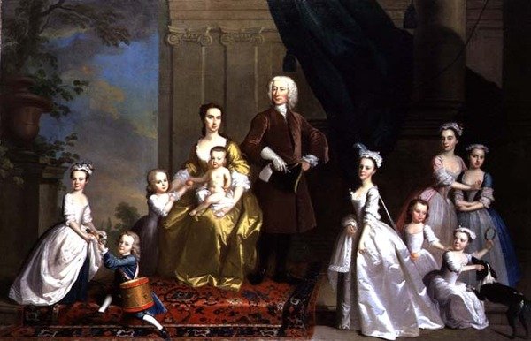 Familjen Radcliffe, ca 1738-42 (olja på duk) av Thomas Hudson