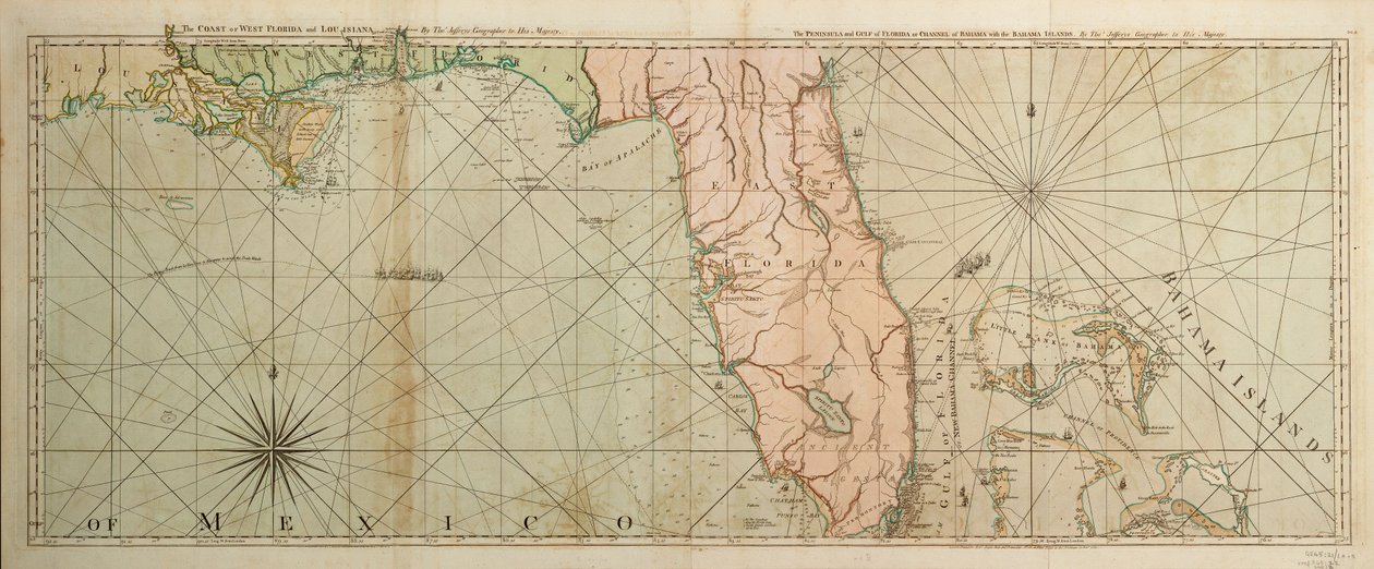 Karta över Florida av Thomas Jefferys