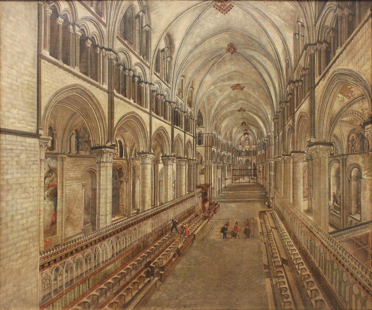 Katedralen i Canterbury, vy mot öster av Thomas Johnson
