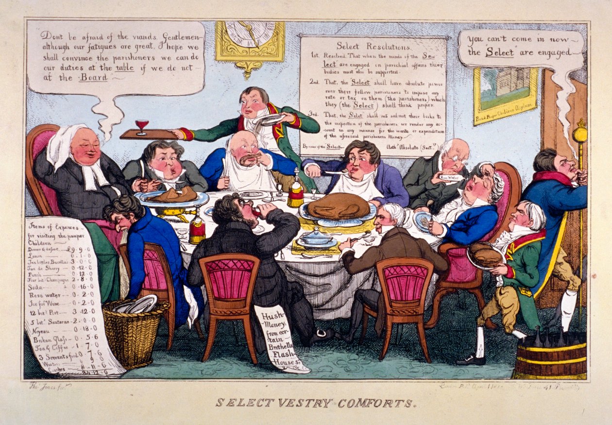 "Välj sakristibekvämligheter", 1828 av Thomas Jones