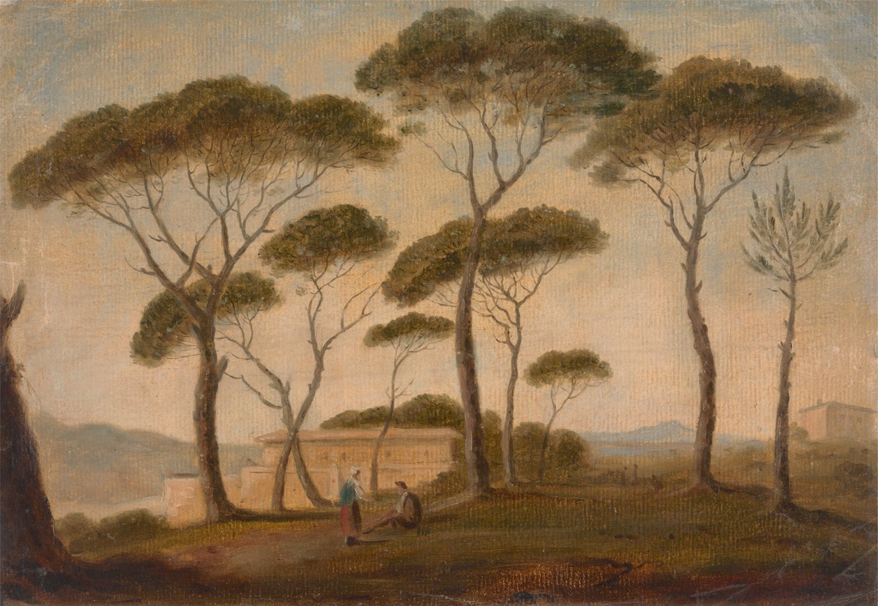 Villa Borgheses trädgård av Thomas Jones