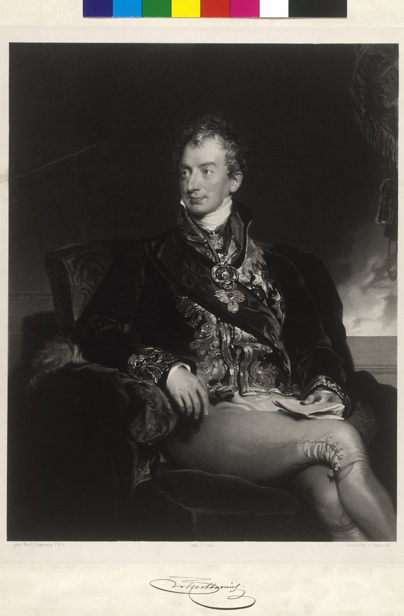Clement Wenzel Lothar prins av Metternich-Winneburg (litograf) av Thomas Lawrence
