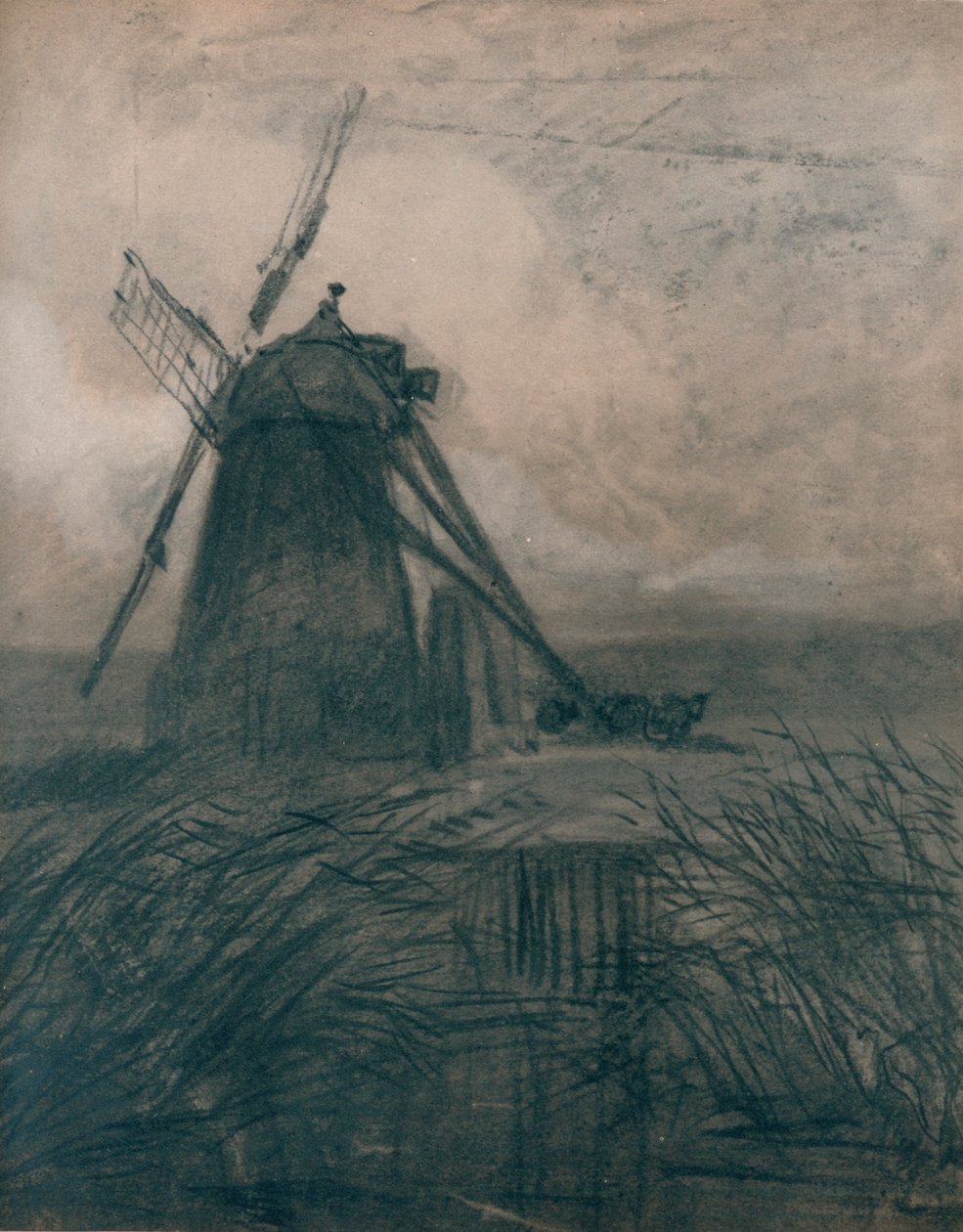 A Marsh Mill, c1840 av Thomas Lound