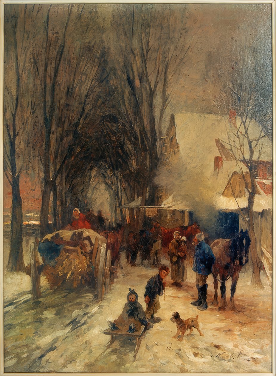Bygata på vintern av Thomas Ludwig Herbst